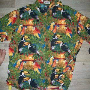 Mens XL Parrot Pattern Shirt-Unique!!